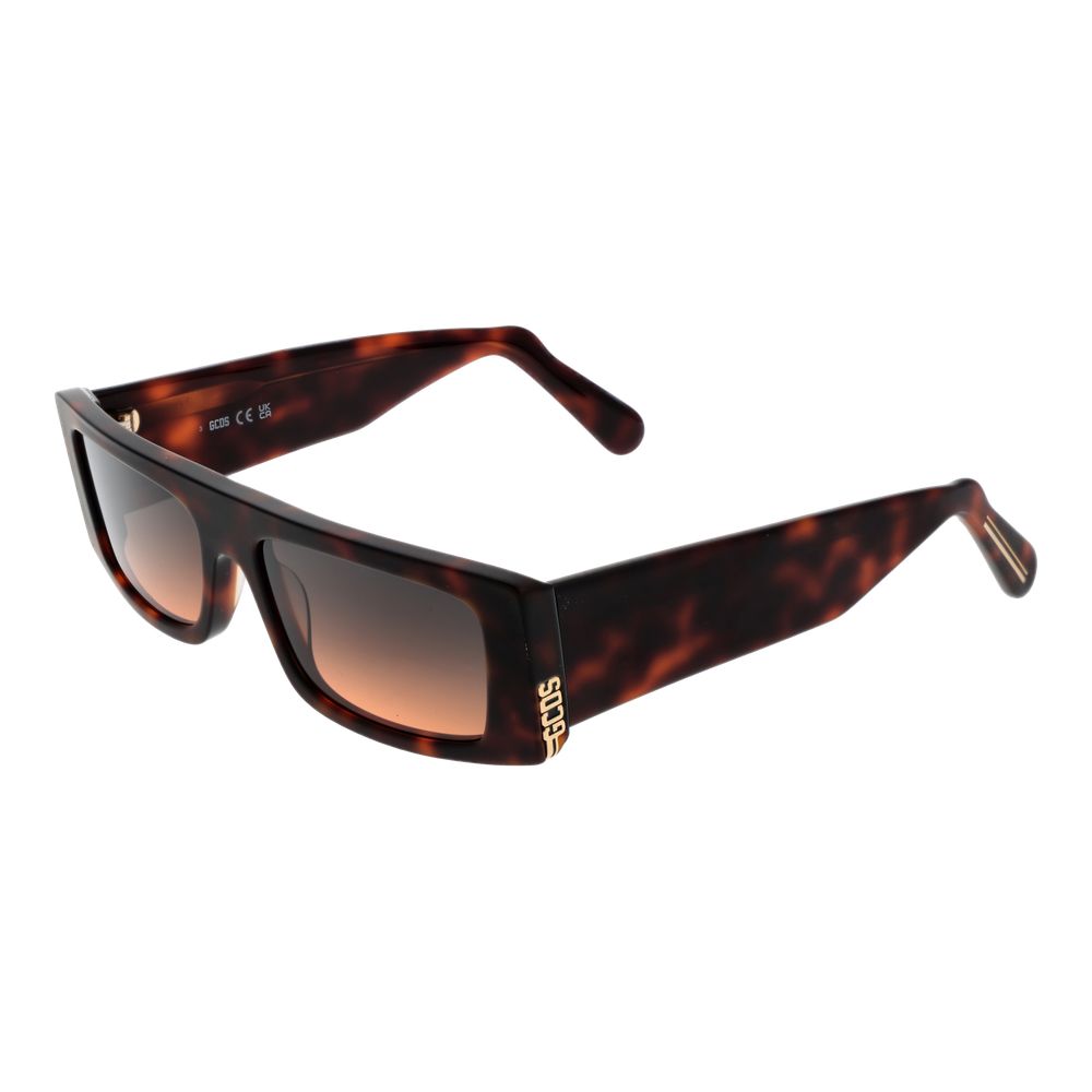 GCDS Lunette acétate marron, rectangulaires, protection UV 400
