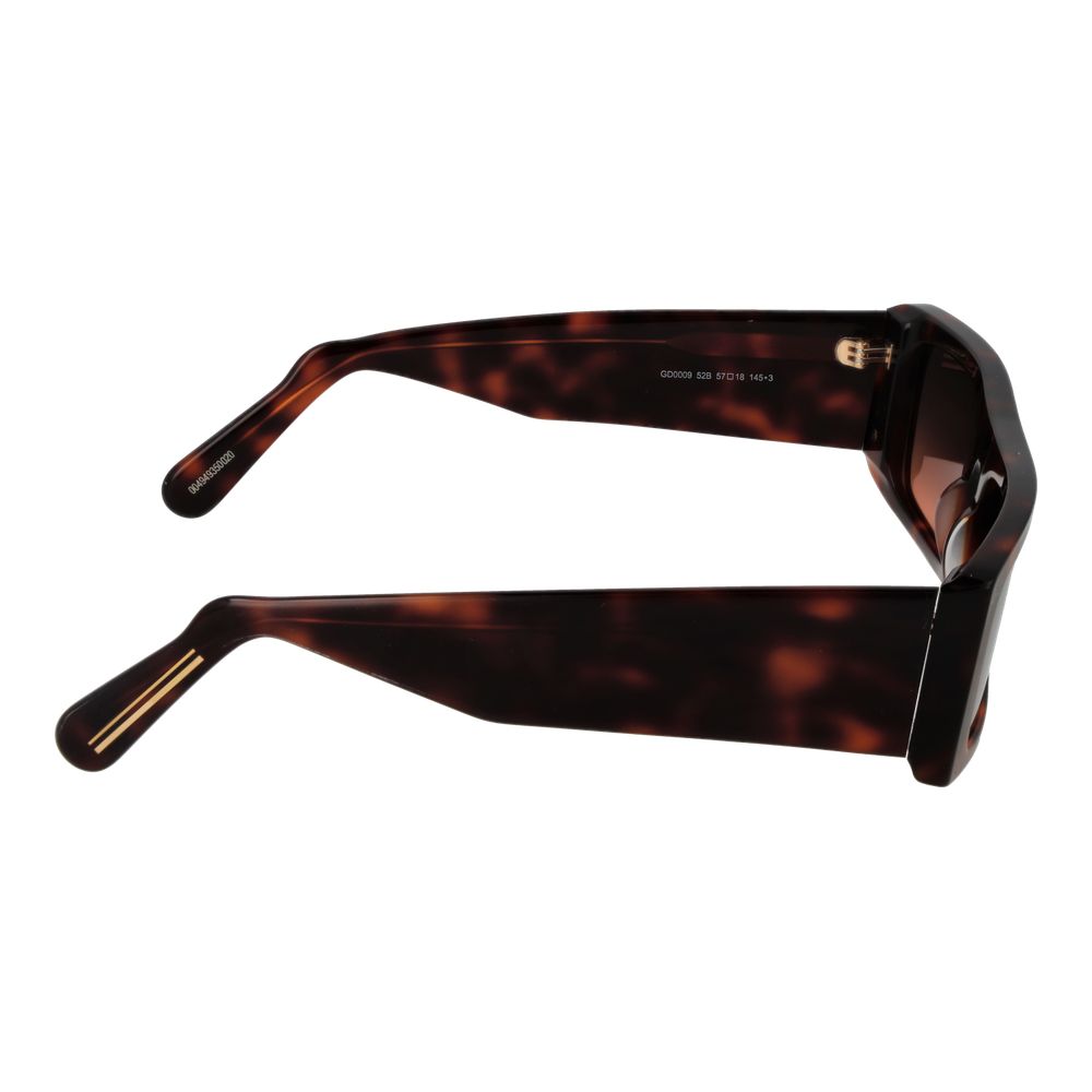 GCDS Lunette acétate marron, rectangulaires, protection UV 400