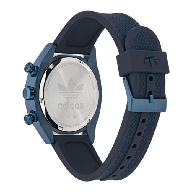 Adidas Sport Watch, Quartz Analog, Blue Steel Case, White Dial, 10 ATM Main Image