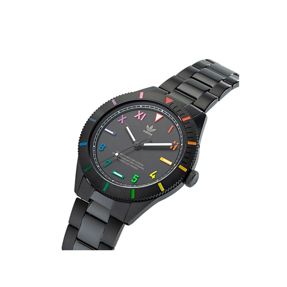 Adidas Montre Habillée Acier Inox Noir 42mm Quartz Edition Code Three - Apparel & Accessories > Jewelry > Watches from Adidas
