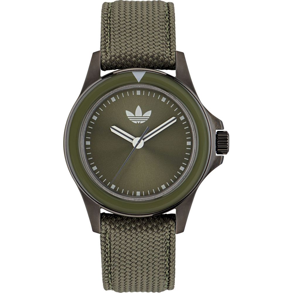 Adidas Montre Habillée Quartz Acier Inoxydable Vert Cadran Vert 44 Mm Bracelet Textile Vert Étanche 5 ATM - Apparel & Accessories > Jewelry > Watches from Adidas