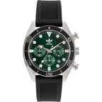 Adidas Montre Sport Quartz Analogique 43mm Gris Boîtier Acier, Cadran Vert, Édition Two Chrono - Apparel & Accessories > Jewelry > Watches from Adidas
