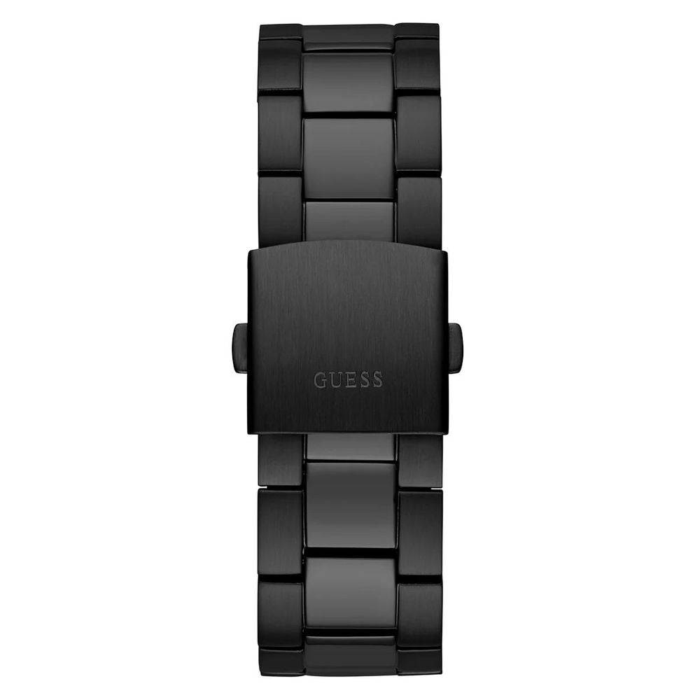 Guess Montre Habillée Quartz Acier Inoxydable Noire 46 Mm Cadran Noir Fermoir Papillon - Apparel & Accessories > Jewelry > Watches from Guess