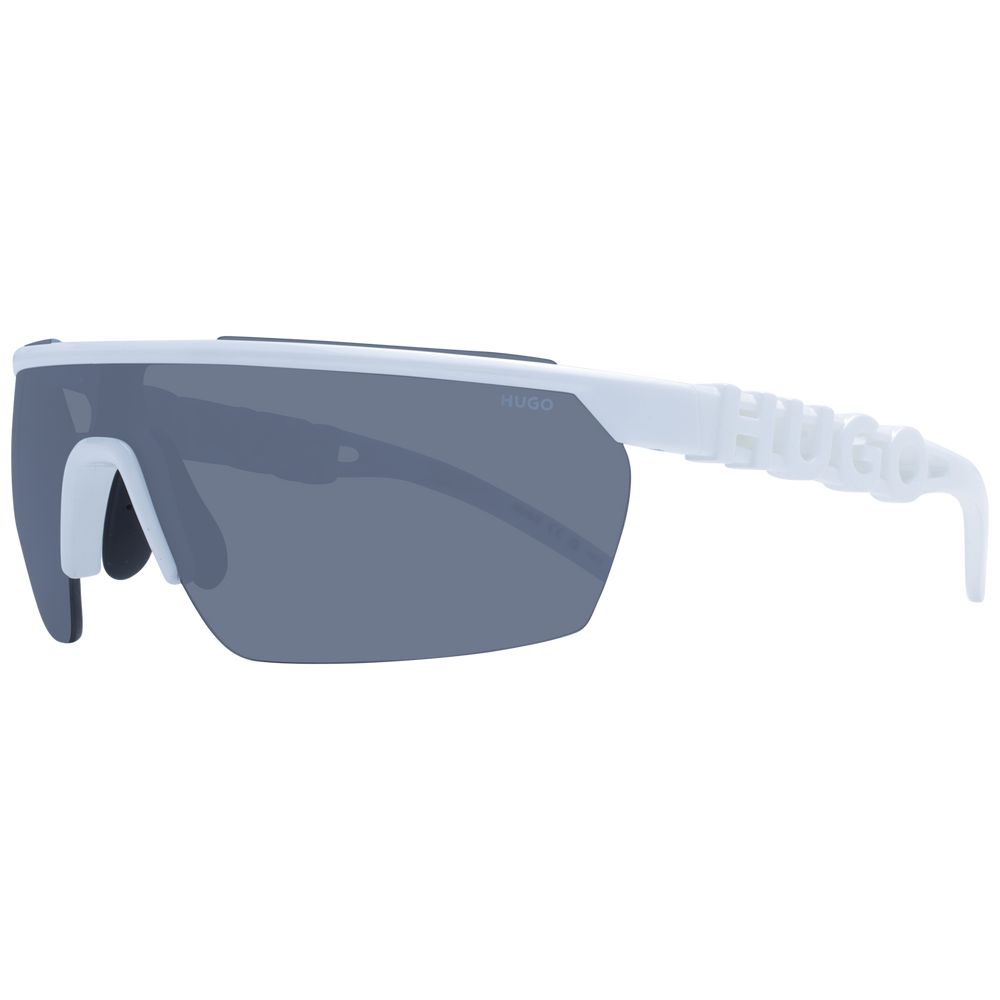 Lunettes de soleil Hugo Boss en polyamide blanc, verres gris mono, protection UV 400 pour homme