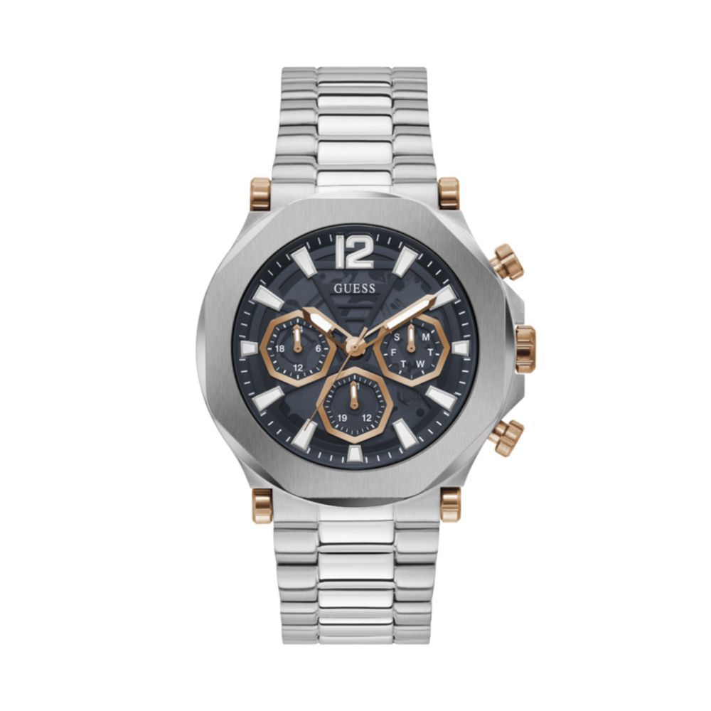 Guess Montre Habillée En Acier Inox Gris Quartz Cadran Analogique Classique Fermoir Papillon Étanchéité 5 ATM - Apparel & Accessories > Jewelry > Watches from Guess