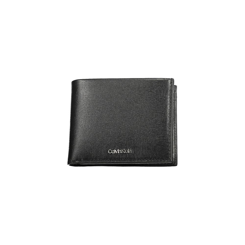 Calvin Klein Portefeuille Homme Noir Polyester RFID Blocage Avec Deux Compartiments Et Porte Monnaie - from Calvin Klein