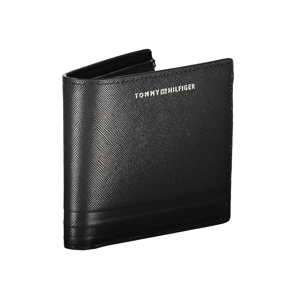 Tommy Hilfiger Portefeuille Homme En Cuir Noir Avec Deux Compartiments Et Porte-Monnaie Intégré Pour Cartes - from Tommy Hilfiger