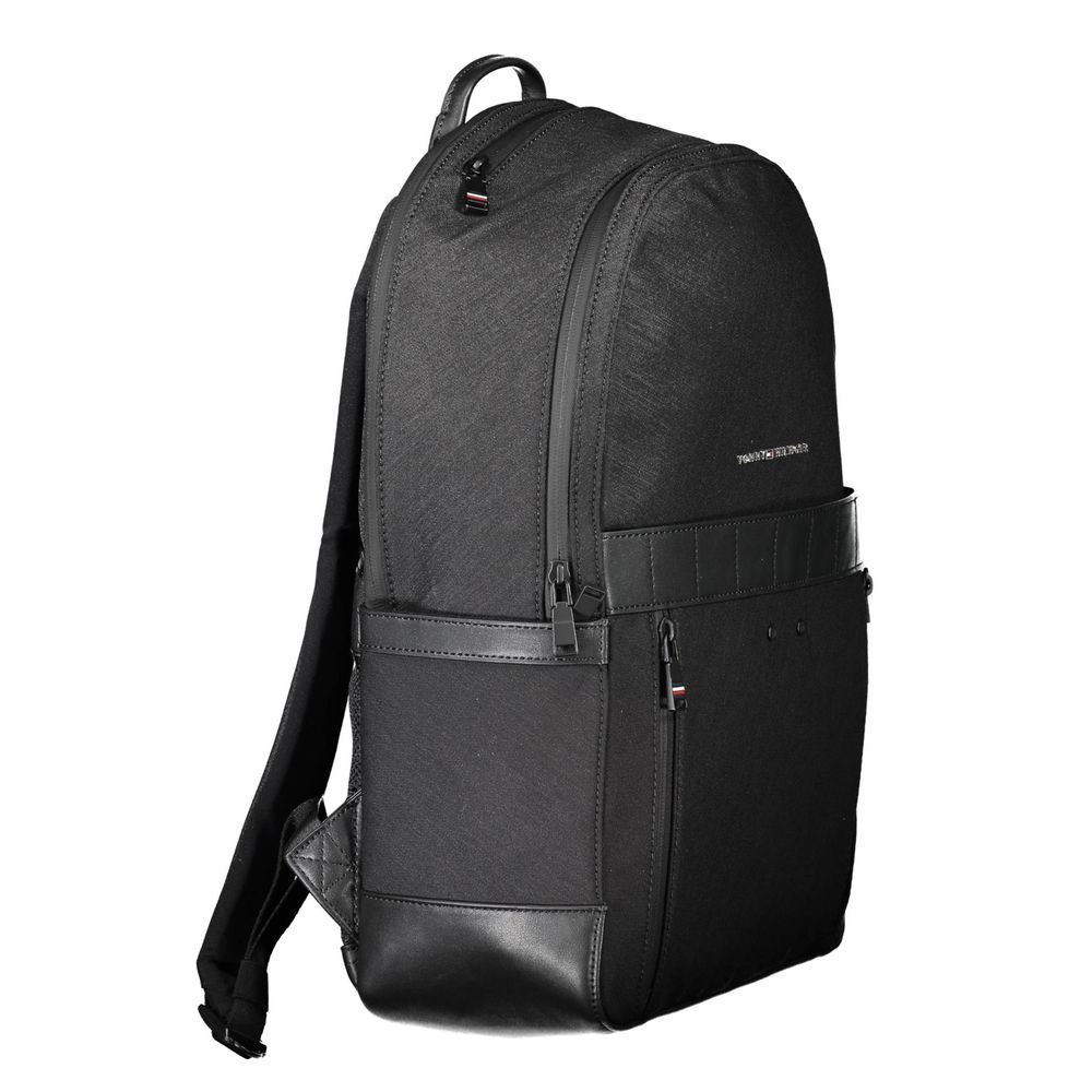 Tommy Hilfiger Sac À Dos Homme Nylon Noir Avec Poches Multiples Et Compartiments Pour Documents - Luggage & Bags > Backpacks from Tommy Hilfiger