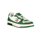 Tommy Hilfiger Baskets Homme Cuir Blanc et Accents Vert Urbains T0-36740 - Apparel & Accessories > Shoes > Sneakers from Tommy Hilfiger