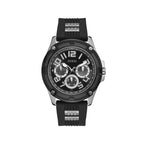 Guess Montre Sport Quartz Silicone Noir Diamètre 46 Mm Étanche 5ATM Delta Date 24H - Apparel & Accessories > Jewelry > Watches from Guess