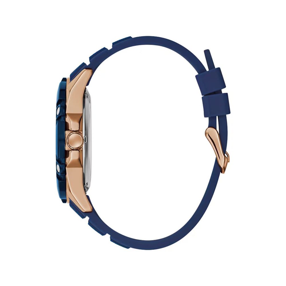 Guess Montre Sport Automatique, Boîtier Rose, Bracelet Violet