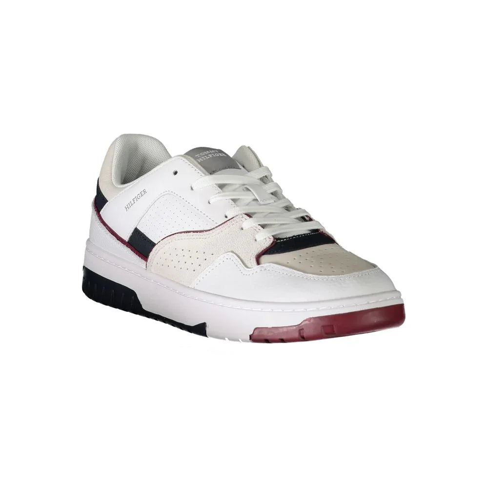 Tommy Hilfiger Baskets Homme Blanche En Polyéthylène Avec Logo Contrasté Pour Un Style Moderne - Apparel & Accessories > Shoes > Sneakers from Tommy Hilfiger