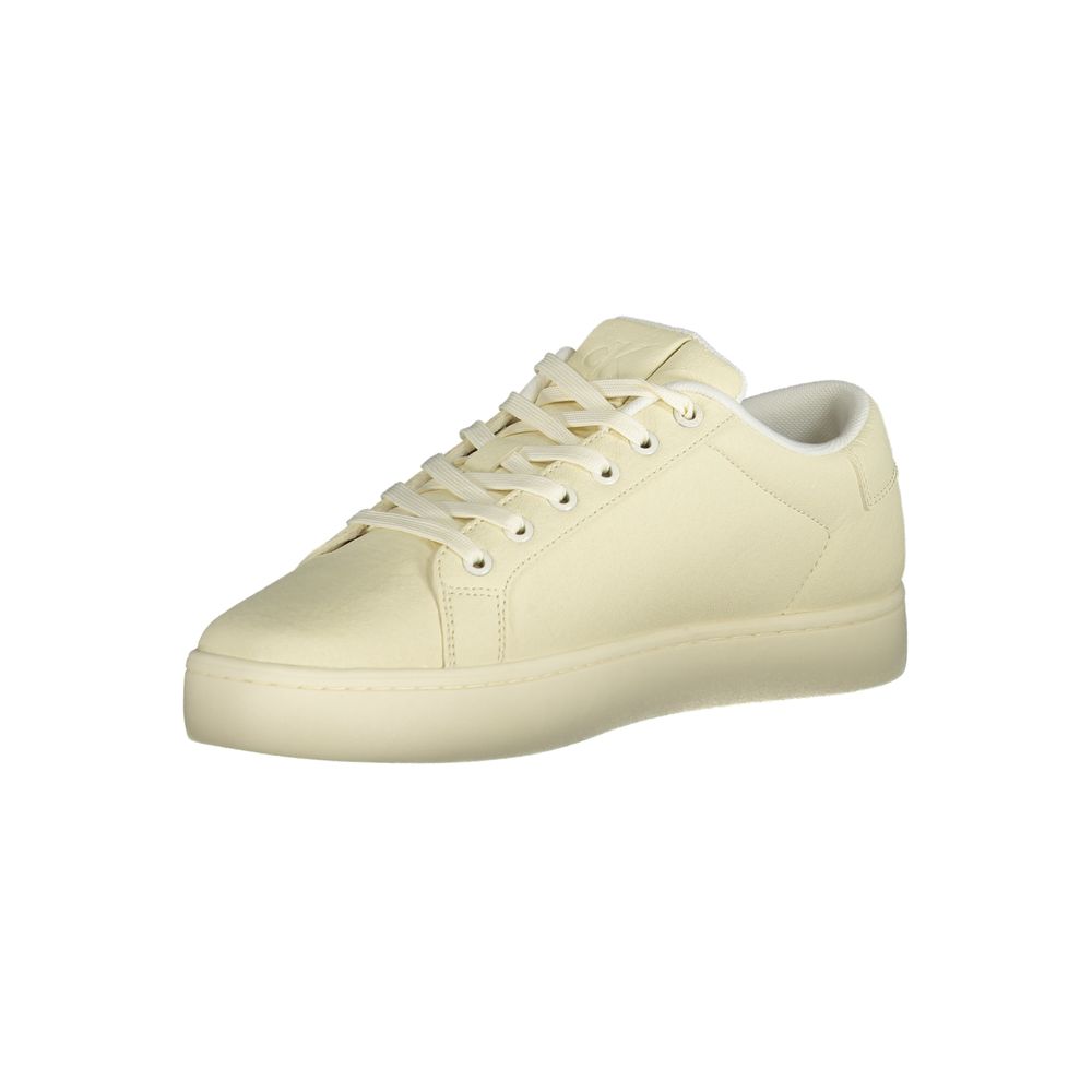 Calvin Klein White Polyester Men Sneaker - Apparel & Accessories > Shoes > Sneakers from Calvin Klein