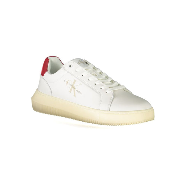 Calvin Klein Baskets Polyester Blanc, Logo Imprimé, Détails Contraste - Calvin Klein | Hollys Men