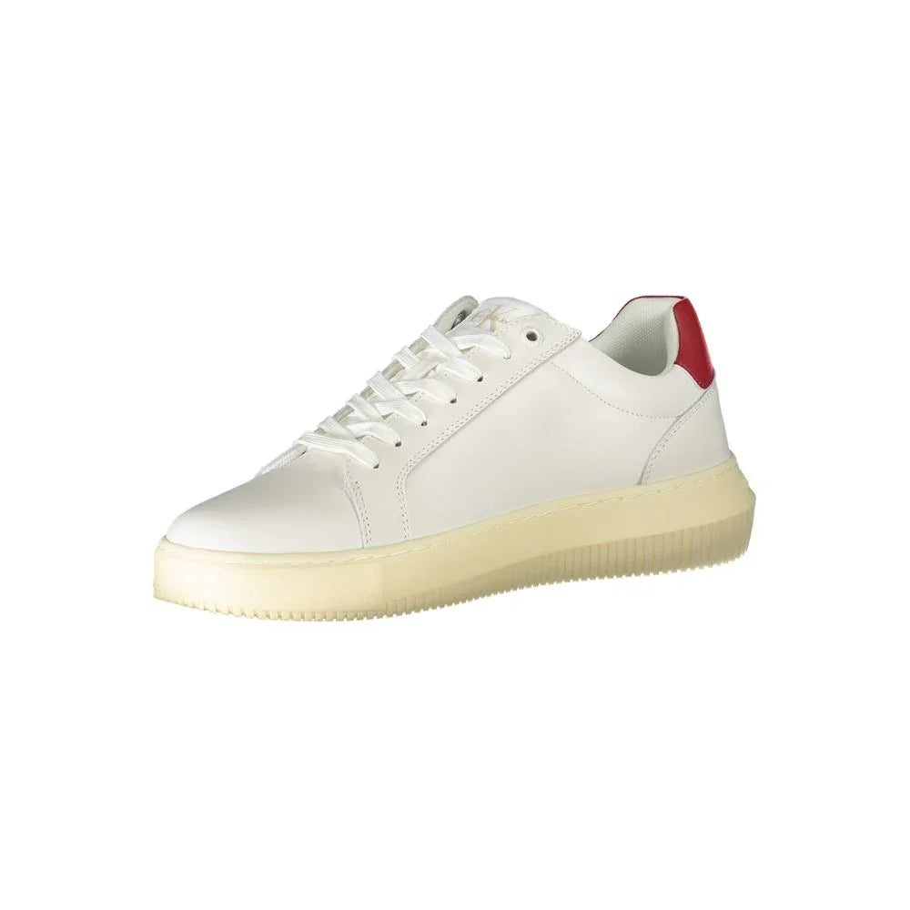 Calvin Klein Baskets Polyester Blanc Avec Logo Imprimé Et Détails Contraste 50 Pour Cent Recyclé - Apparel & Accessories > Shoes > Sneakers from Calvin Klein