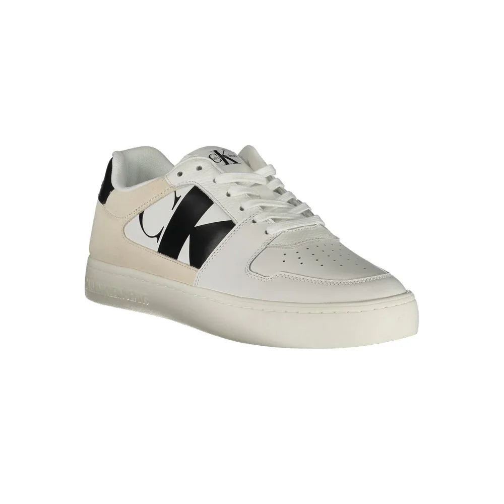 Calvin Klein White Polyester Sneaker - Apparel & Accessories > Shoes > Sneakers from Calvin Klein
