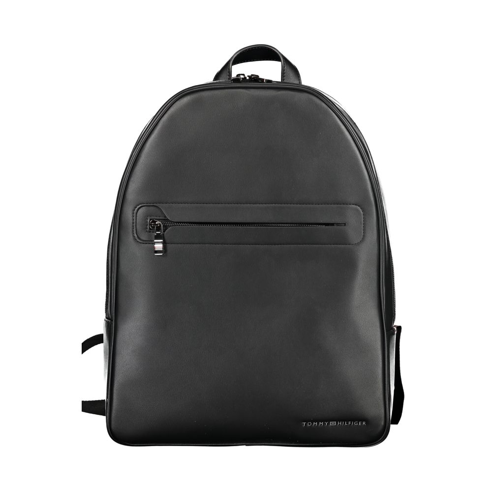 Tommy Hilfiger Sac À Dos Polyester Noir Avec Porte-Ordinateur Et Poche Externe Avec Bretelles Réglables - Luggage & Bags > Backpacks from Tommy Hilfiger
