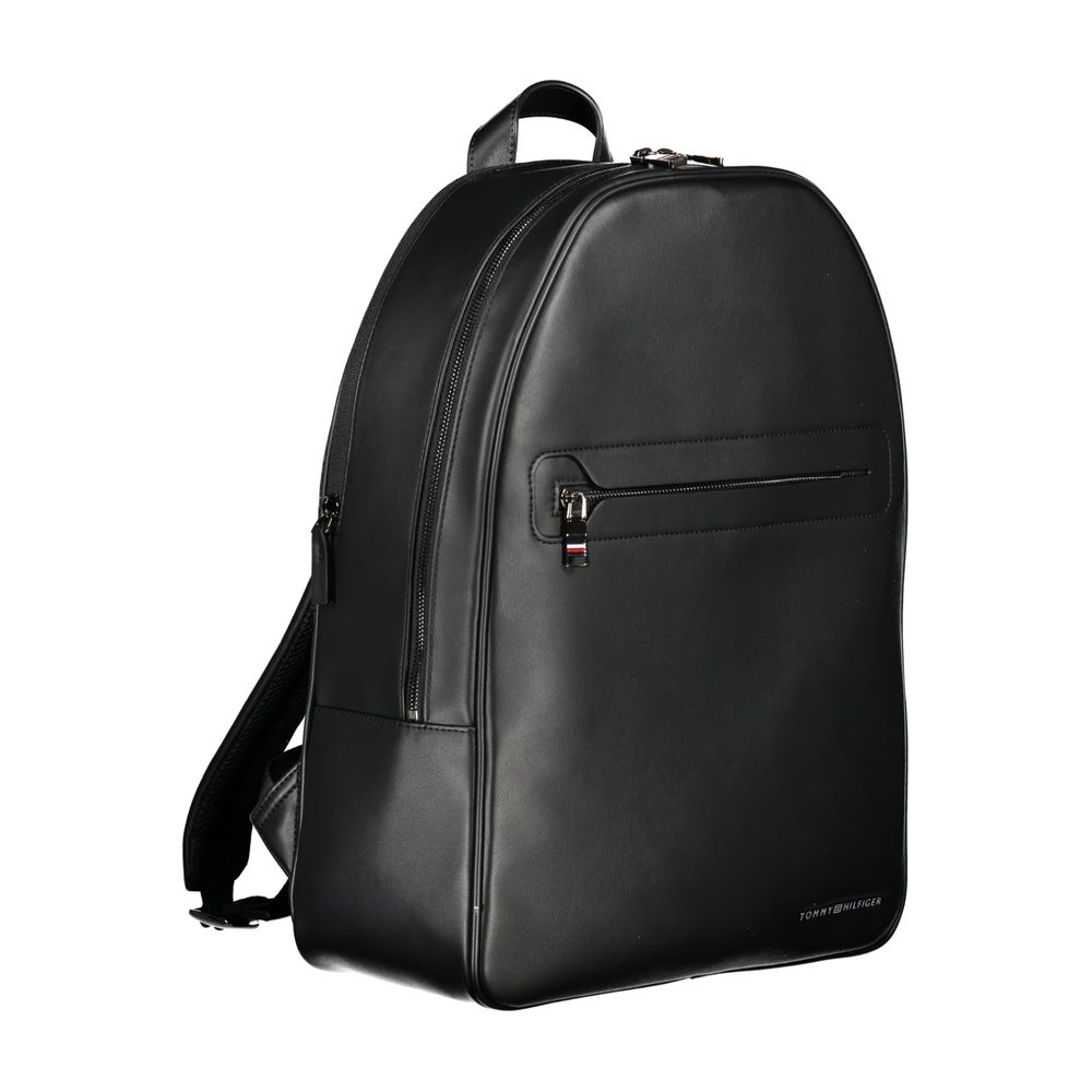 Tommy Hilfiger Sac À Dos Polyester Noir Avec Porte-Ordinateur Et Poche Externe Avec Bretelles Réglables - Luggage & Bags > Backpacks from Tommy Hilfiger