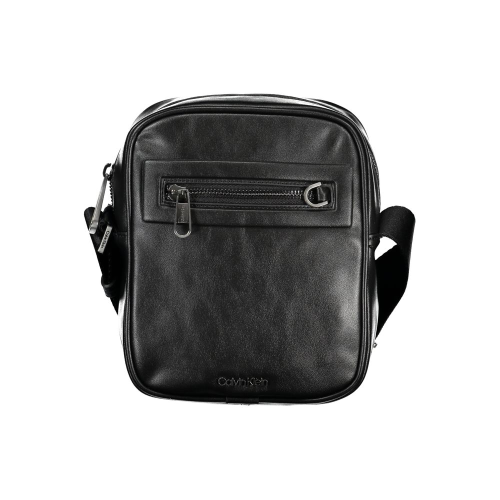 Sacoche bandoulière Calvin Klein Sleek Urban Noir, poche extérieure zippée et bandoulière ajustable