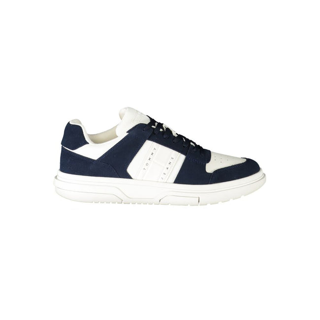 Tommy Hilfiger Baskets Homme Bleu Polyester Avec Lacets Et Logo Contrastant - Apparel & Accessories > Shoes > Sneakers from Tommy Hilfiger Hover Image