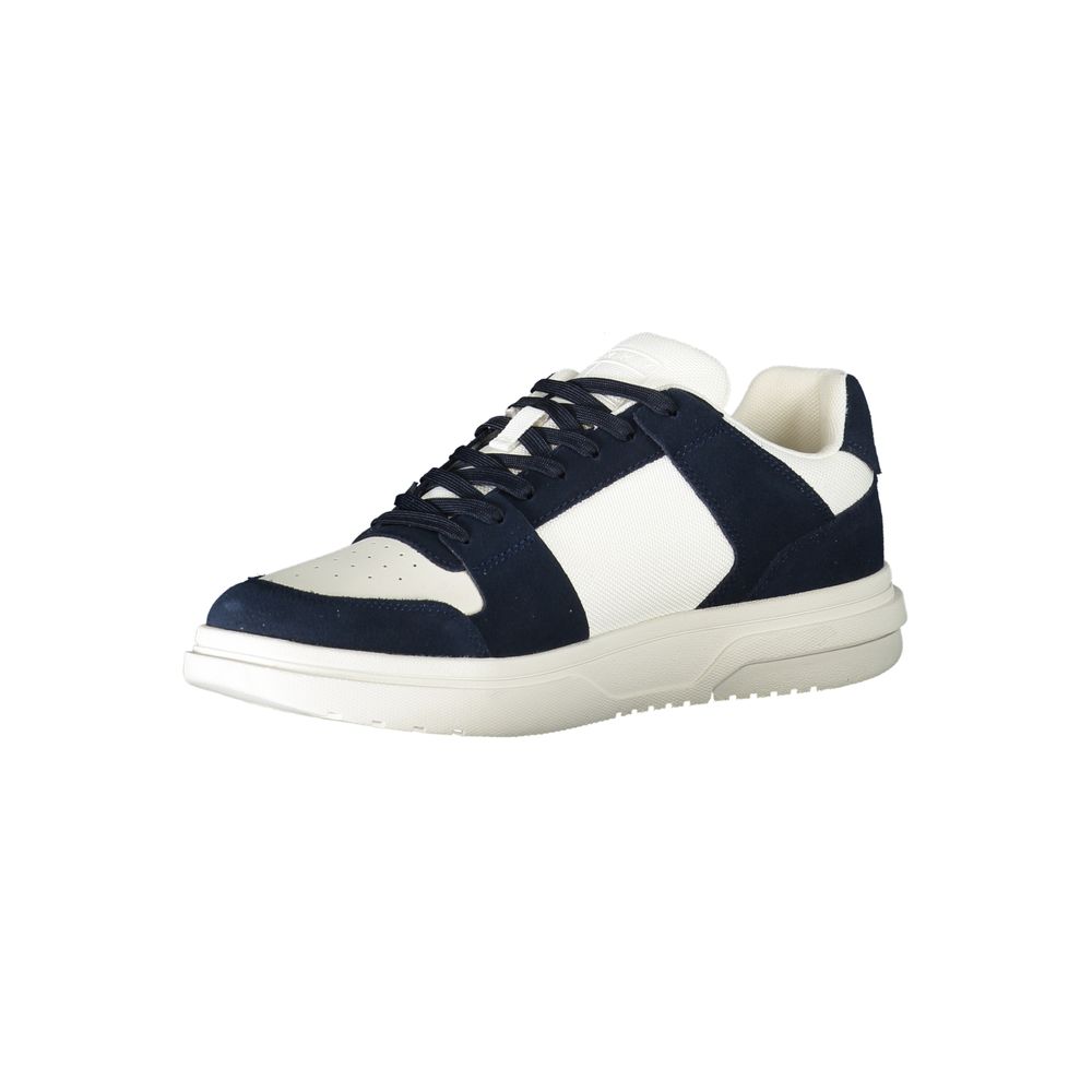 Tommy Hilfiger Baskets Homme Bleu Polyester Avec Lacets Et Logo Contrastant - Apparel & Accessories > Shoes > Sneakers from Tommy Hilfiger