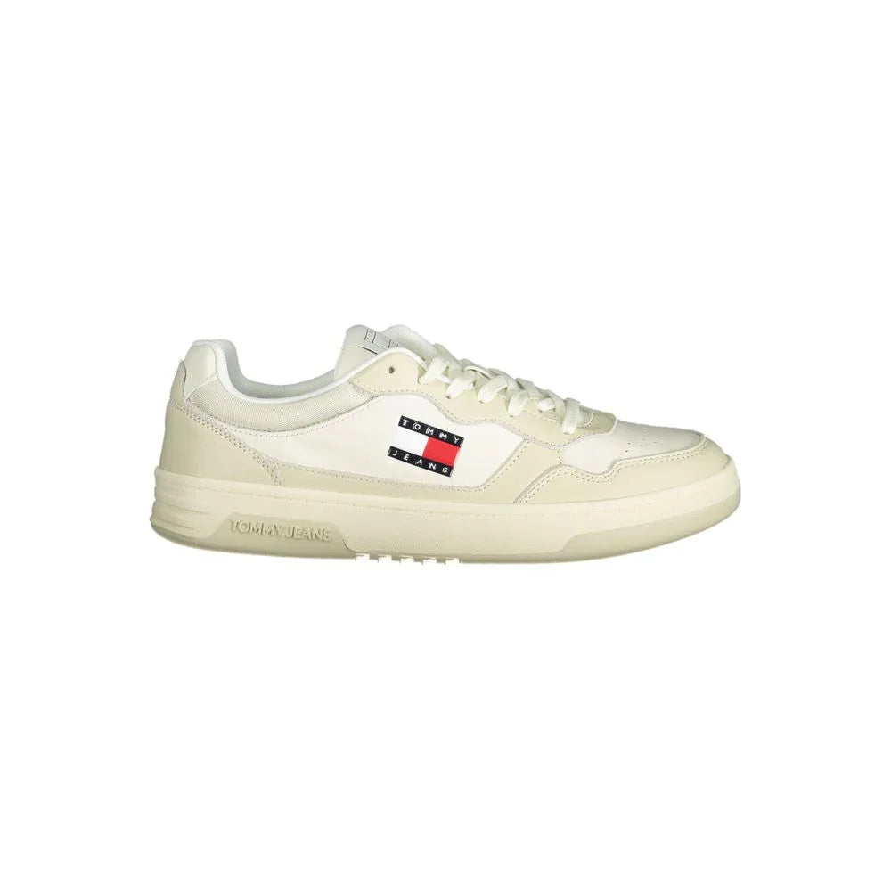 Tommy Hilfiger Beige Polyethylene Men Sneaker - Apparel & Accessories > Shoes > Sneakers from Tommy Hilfiger