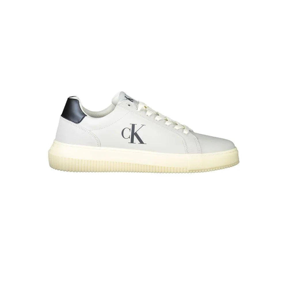 Calvin Klein Baskets Homme Cuir Marron à Lacets Semelle Amovible et Détails Contrastés - Apparel & Accessories > Shoes > Sneakers from Calvin Klein