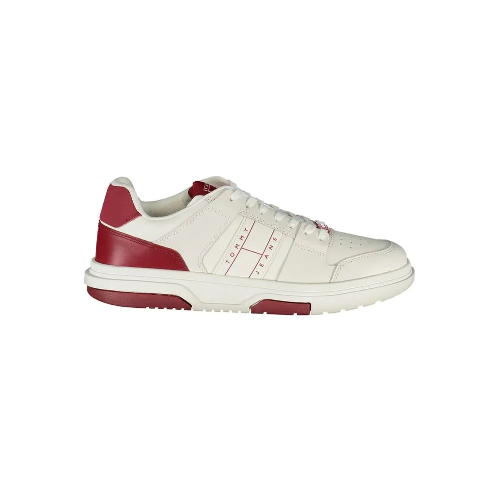 Tommy Hilfiger Baskets Homme Cuir Blanche et Rouge – Streetwear Haut de Gamme - Apparel & Accessories > Shoes > Sneakers from Tommy Hilfiger