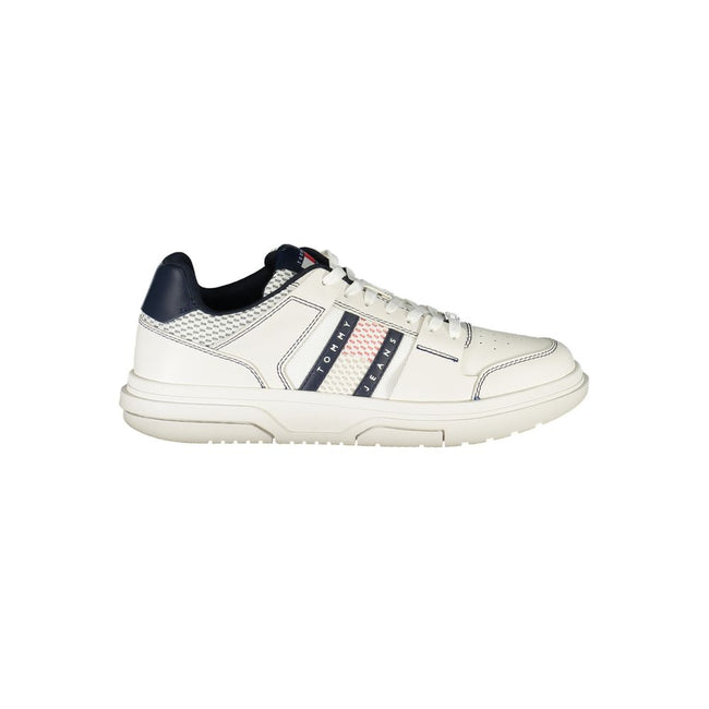 Tommy Hilfiger Sneaker Homme Cuir Bleu Avec Semelle Amovible Couture Contrastée - Apparel & Accessories > Shoes > Sneakers from Tommy Hilfiger - Tommy Hilfiger | Hollys Men