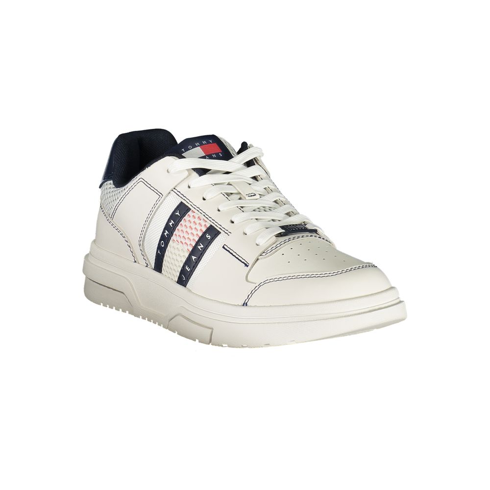 Tommy Hilfiger Sneaker Homme Cuir Bleu Avec Semelle Amovible Couture Contrastée - Apparel & Accessories > Shoes > Sneakers from Tommy Hilfiger