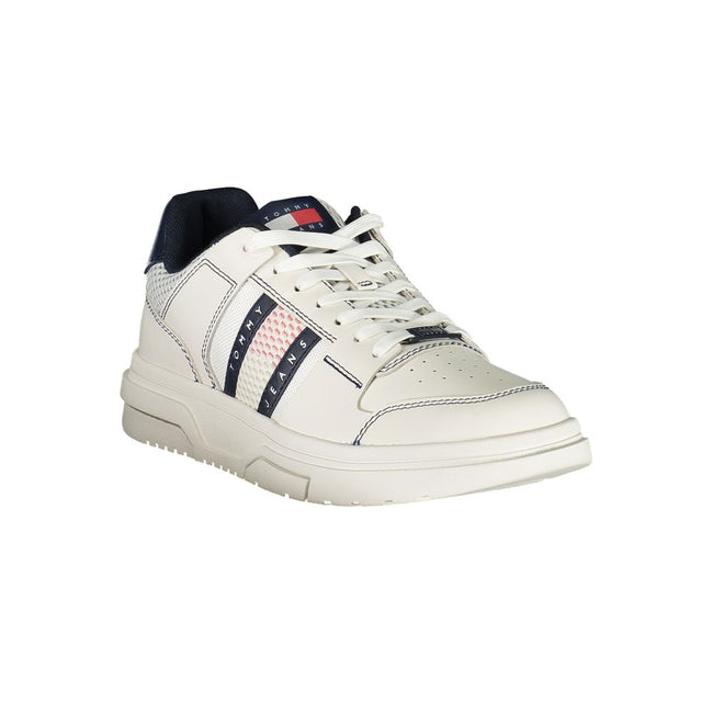 Tommy Hilfiger Herren-Sneaker aus blauem Leder mit herausnehmbarer Innensohle und Kontrastnähten - Tommy Hilfiger | Hollys Men