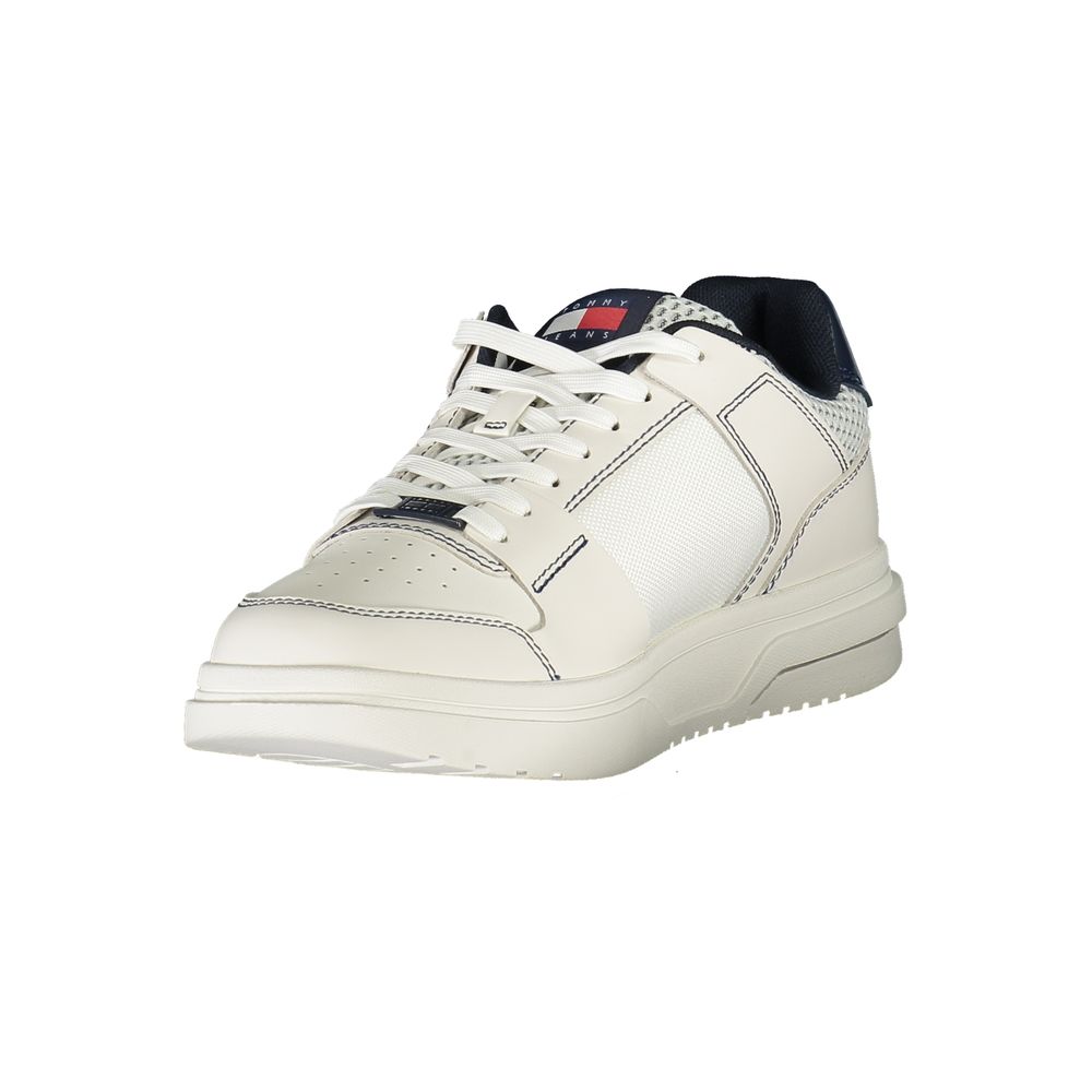 Tommy Hilfiger Sneaker Homme Cuir Bleu Avec Semelle Amovible Couture Contrastée - Apparel & Accessories > Shoes > Sneakers from Tommy Hilfiger