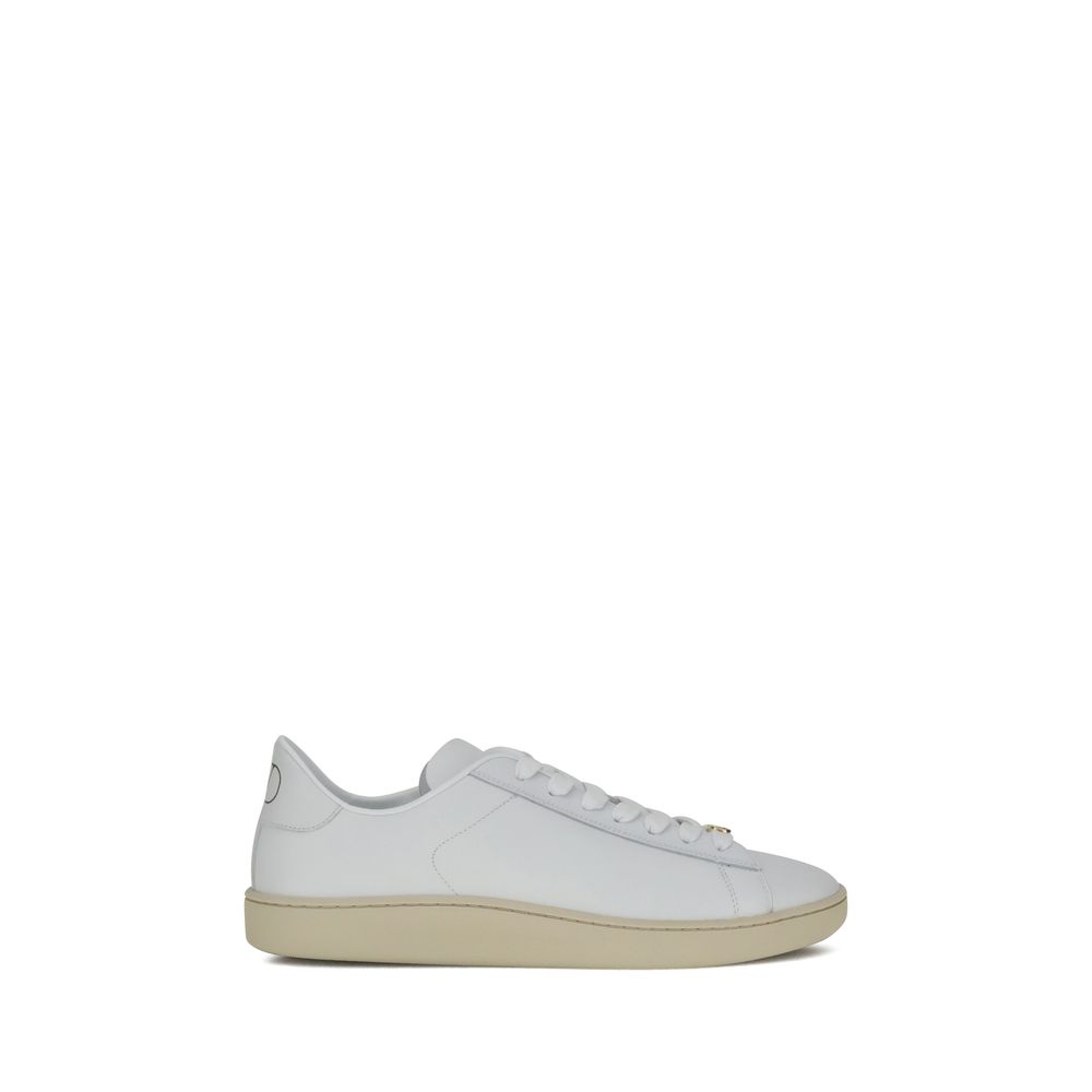 Valentino Garavani Baskets Basses En Cuir de Veau Blanc Bo Taurus, VLogo Discret - Apparel & Accessories > Shoes > Sneakers from Valentino Garavani