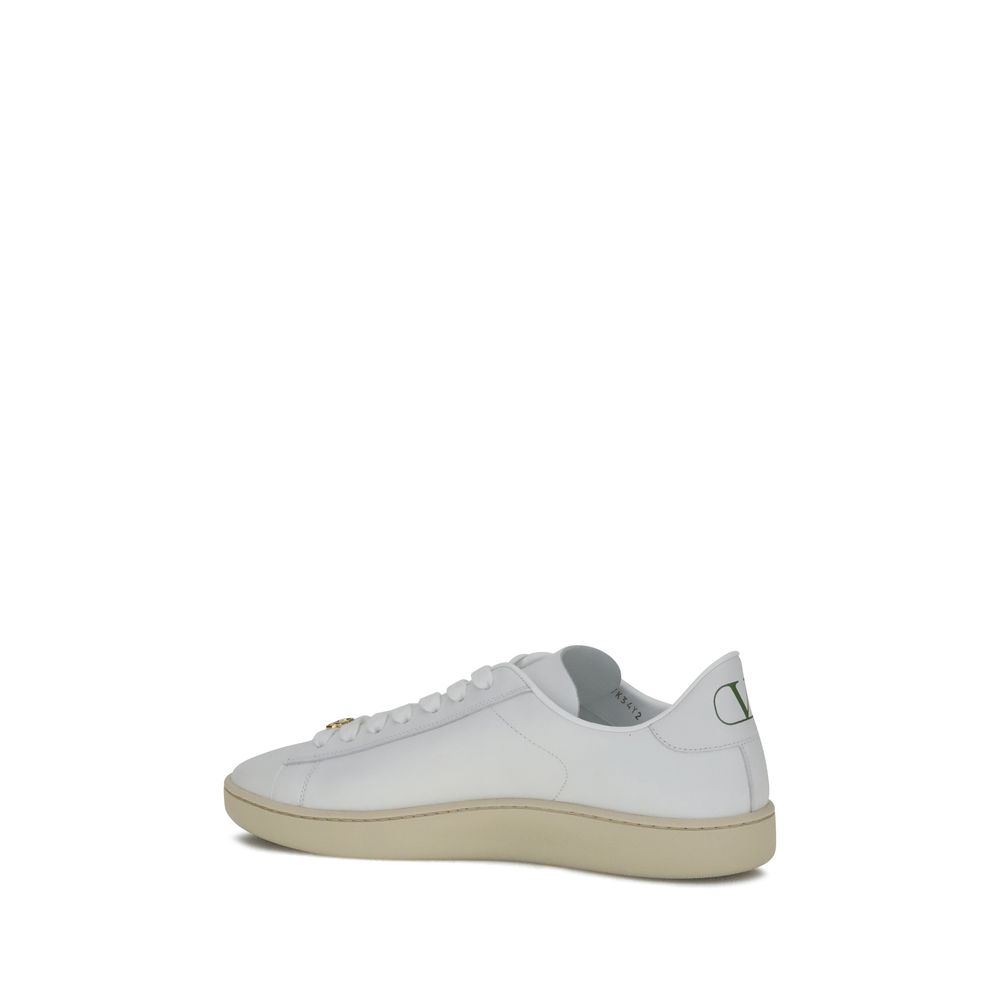Valentino Garavani Baskets Basses En Cuir de Veau Blanc Bo Taurus, VLogo Discret - Apparel & Accessories > Shoes > Sneakers from Valentino Garavani