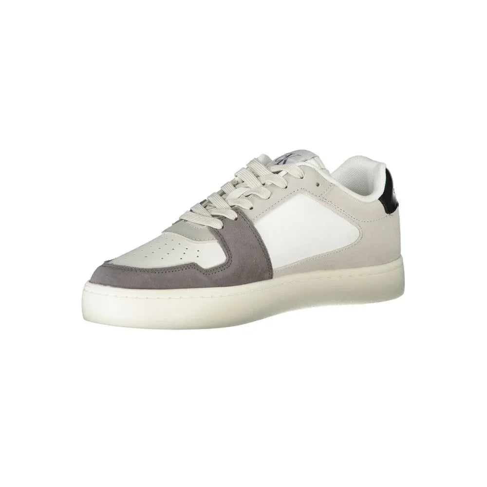 Calvin Klein Baskets Homme Polyester Blanc Semelle Amovible Accents Noir Vert Gris - Apparel & Accessories > Shoes > Sneakers from Calvin Klein