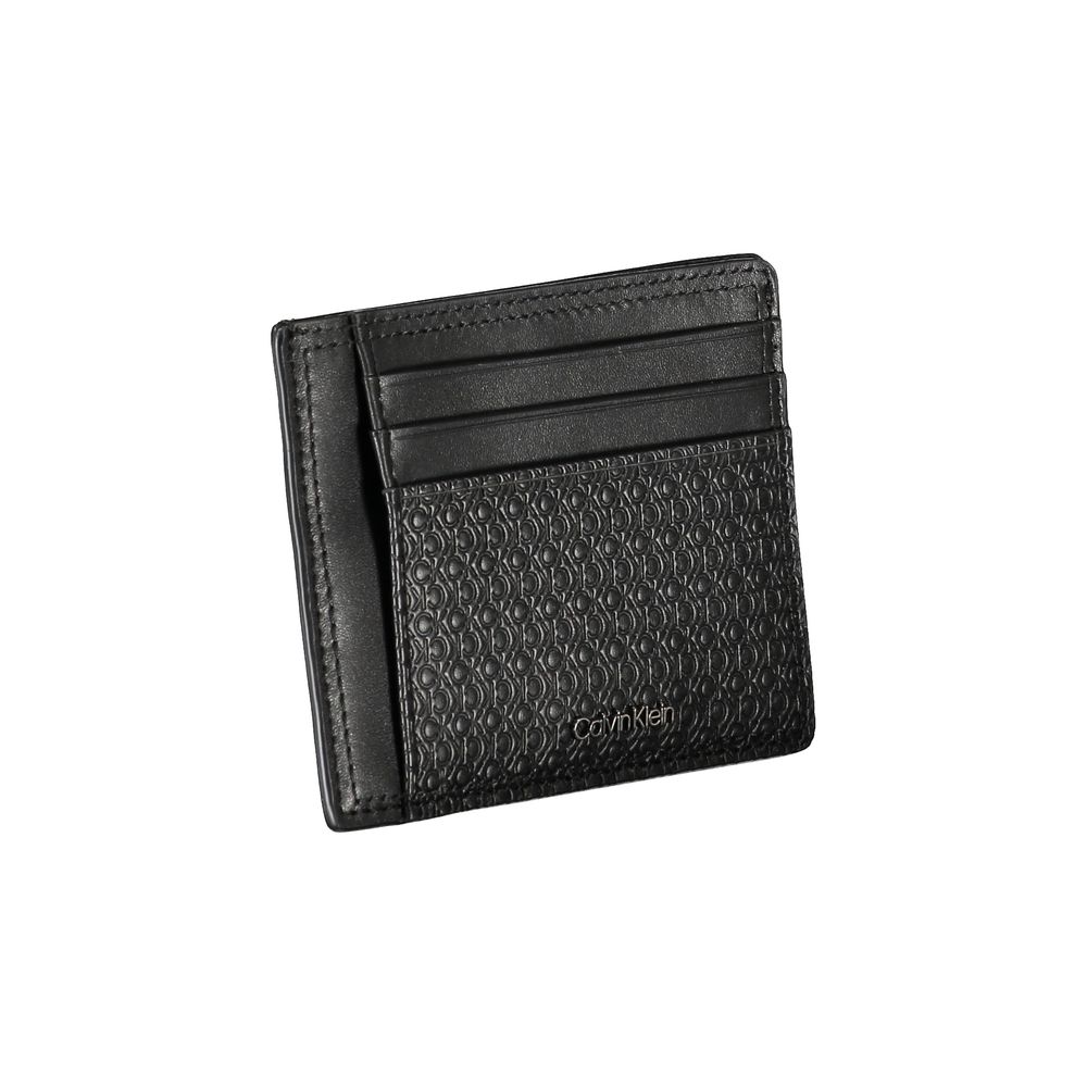 Calvin Klein Sleek Black Leather Coin Purse with Card Holder - from Calvin Klein
