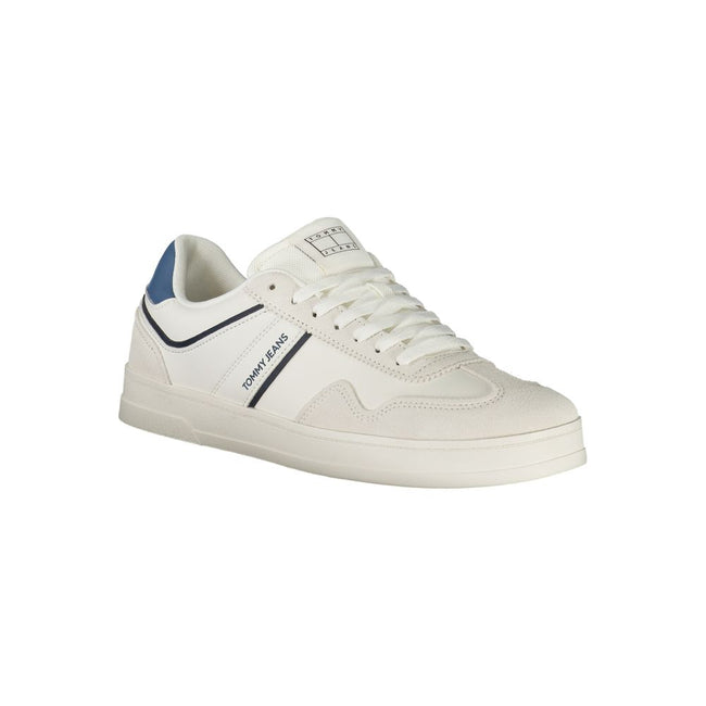 Tommy Hilfiger Baskets Homme Blanche Polyéthylène Semelle Amovible Confort Quotidien Main Image