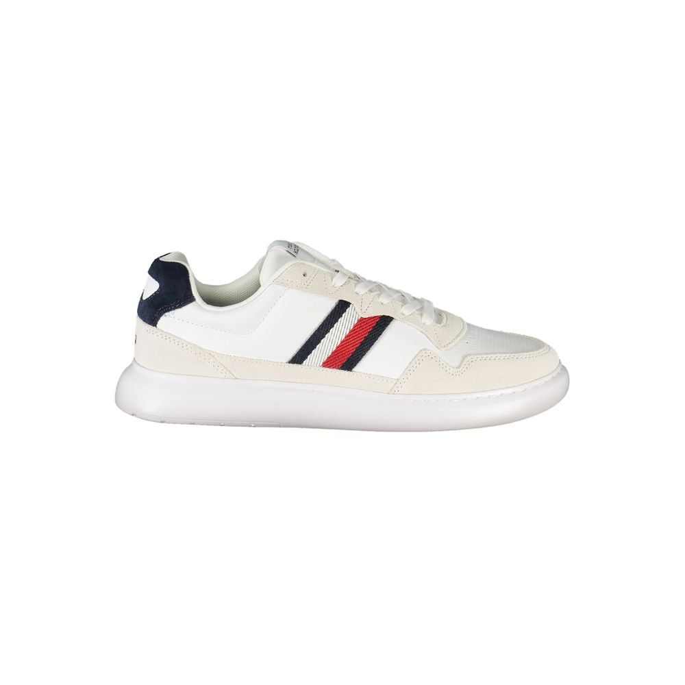 Tommy Hilfiger Chaussures Décontractées En Cuir Blanc Homme Semelle Amovible Confort Durable - Apparel & Accessories > Shoes > Sneakers from Tommy Hilfiger