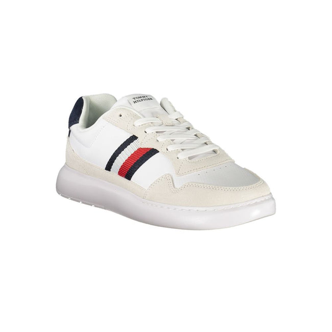 Weiße Herren-Freizeitschuhe von Tommy Hilfiger aus Leder mit herausnehmbarer Innensohle für dauerhaften Tragekomfort - Tommy Hilfiger | Hollys Men