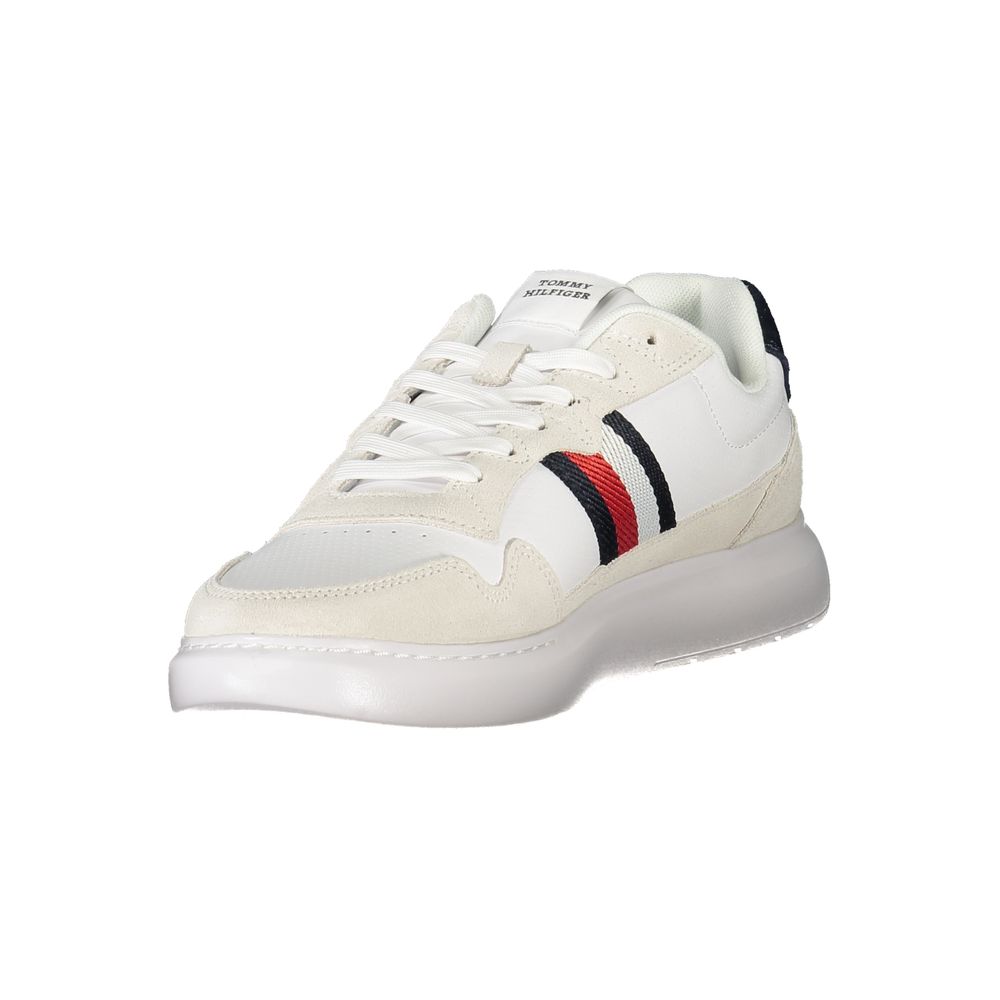 Tommy Hilfiger Chaussures Décontractées En Cuir Blanc Homme Semelle Amovible Confort Durable - Apparel & Accessories > Shoes > Sneakers from Tommy Hilfiger