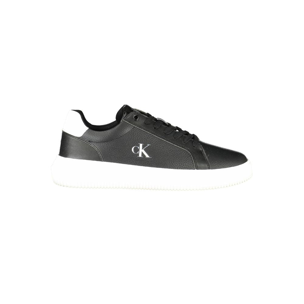 Calvin Klein Basket En Cuir Noir Pour Homme Avec Détails Blancs Et Logo CK Premium - Apparel & Accessories > Shoes > Sneakers from Calvin Klein