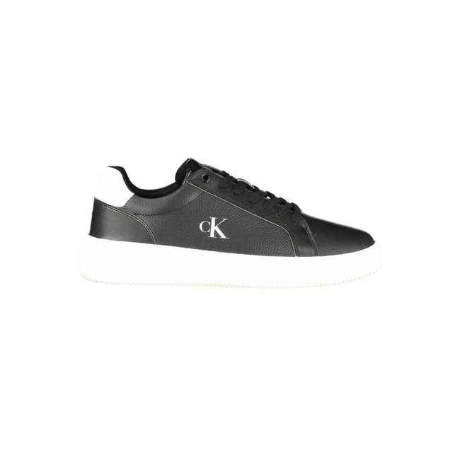Calvin Klein Basket En Cuir Noir Pour Homme Avec Détails Blancs Et Logo CK Premium - Apparel & Accessories > Shoes > Sneakers from Calvin Klein - Calvin Klein | Hollys Men