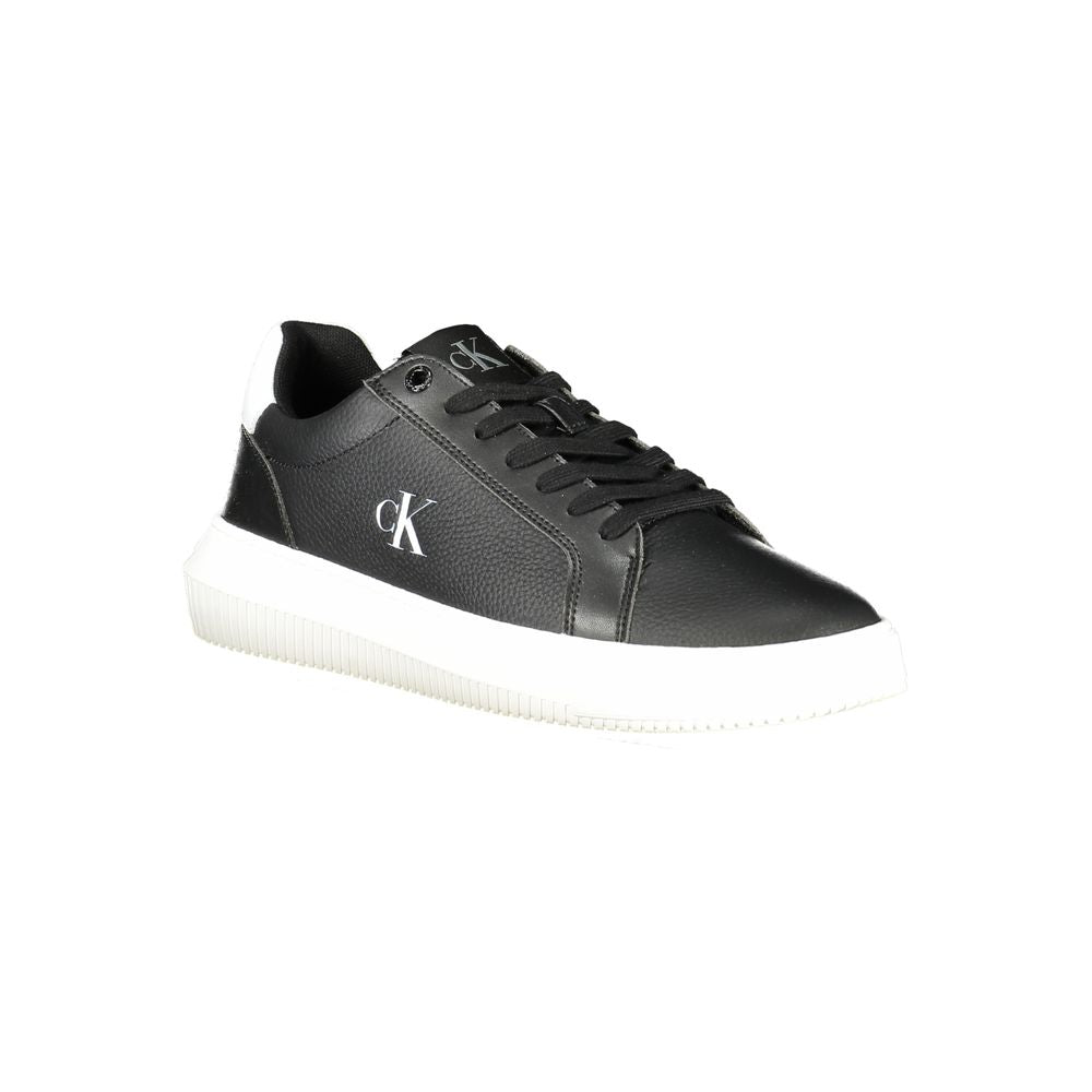 Calvin Klein Basket En Cuir Noir Pour Homme Avec Détails Blancs Et Logo CK Premium - Apparel & Accessories > Shoes > Sneakers from Calvin Klein
