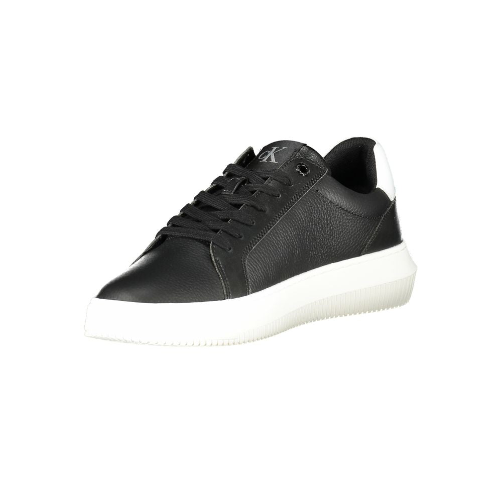Calvin Klein Basket En Cuir Noir Pour Homme Avec Détails Blancs Et Logo CK Premium - Apparel & Accessories > Shoes > Sneakers from Calvin Klein