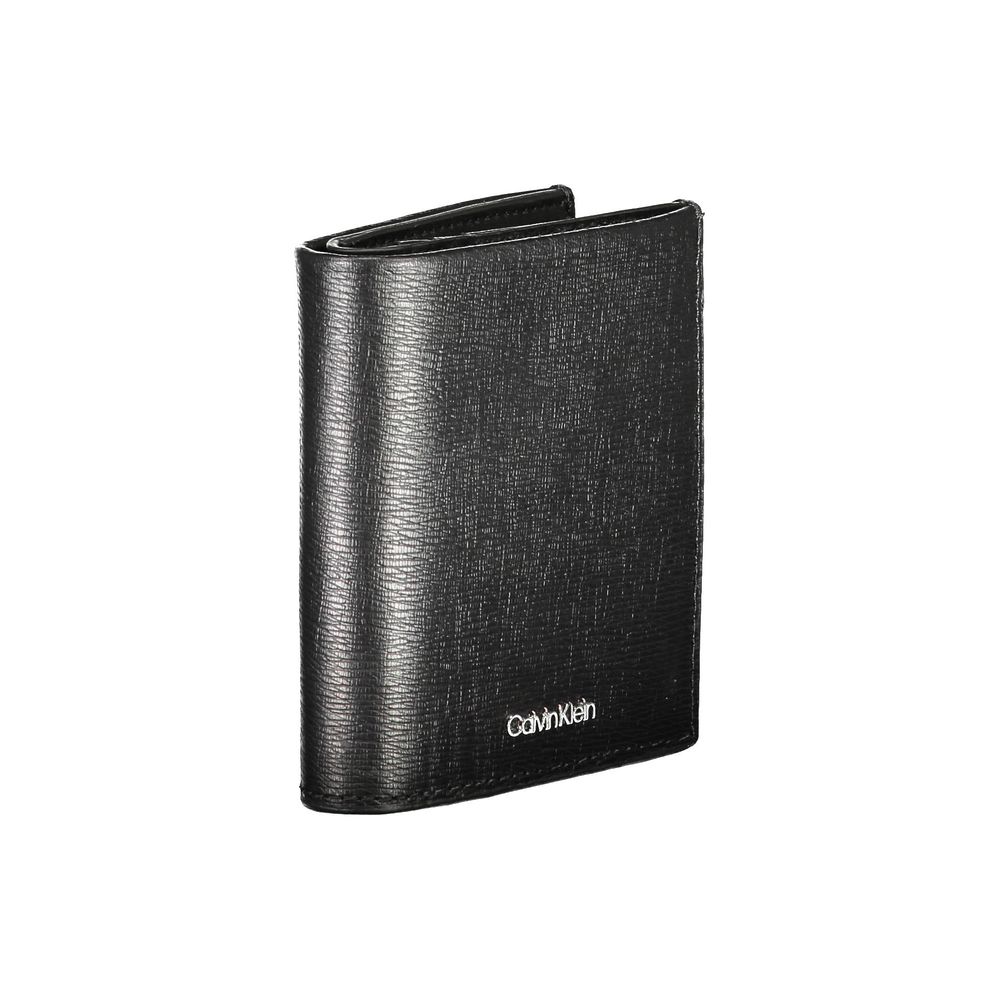 Calvin Klein Portefeuille Homme En Cuir Noir Avec Deux Emplacements Pour Cartes Et PorteMonnaie - from Calvin Klein