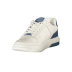 Tommy Hilfiger Basket Homme En Cuir Blanc Avec Semelle Amovible Et Accents Bleus En Stock - Apparel & Accessories > Shoes > Sneakers from Tommy Hilfiger
