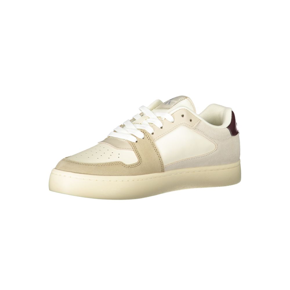 Calvin Klein Baskets Homme Beige Polyester Semelle Intérieure Amovible Éco-Responsables Gris Bordeaux - Apparel & Accessories > Shoes > Sneakers from Calvin Klein