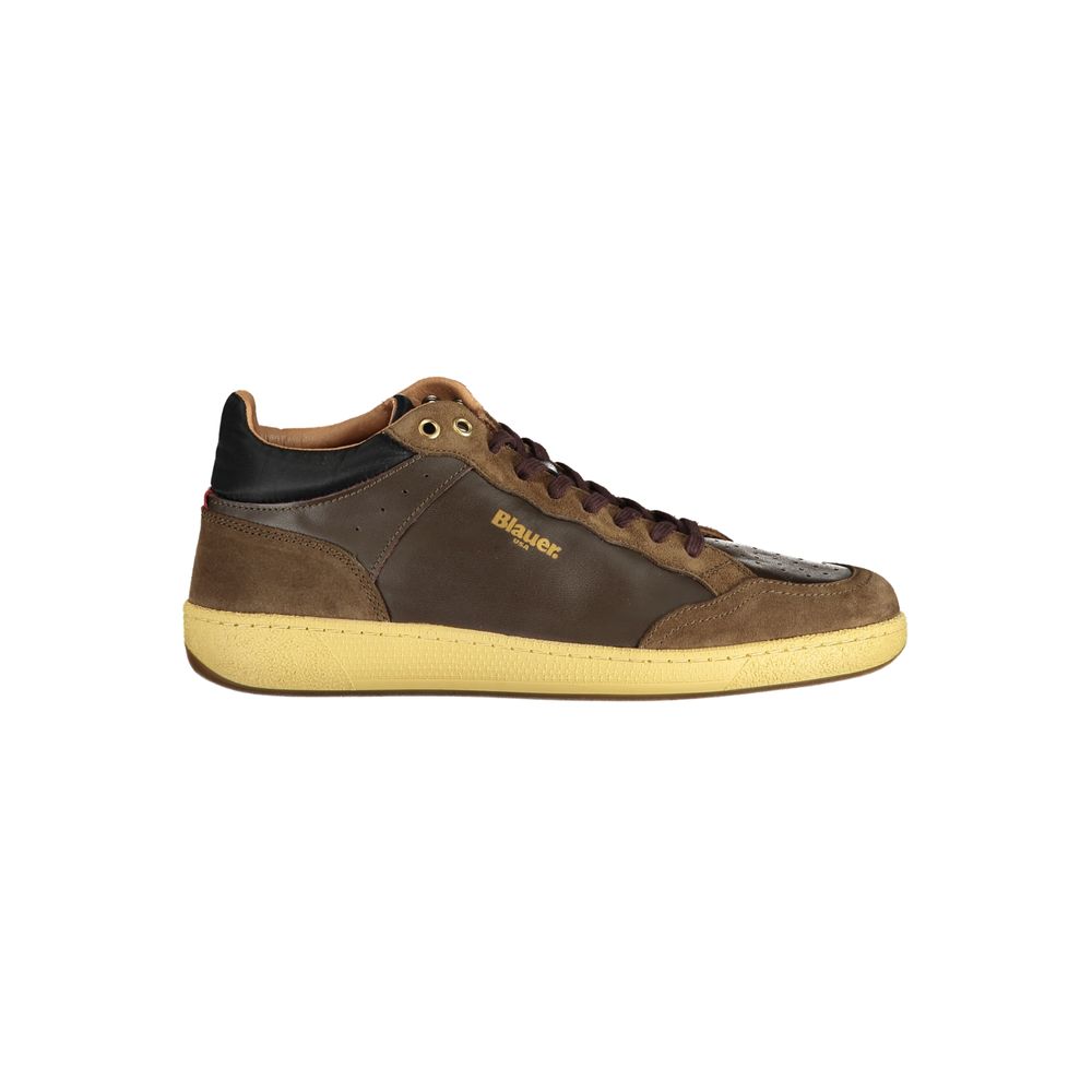 Blauer Baskets Homme En Cuir Marron Avec Semelle Amovible Et Logo Iconique Pour Vie Quotidienne - Apparel & Accessories > Shoes > Sneakers from Blauer