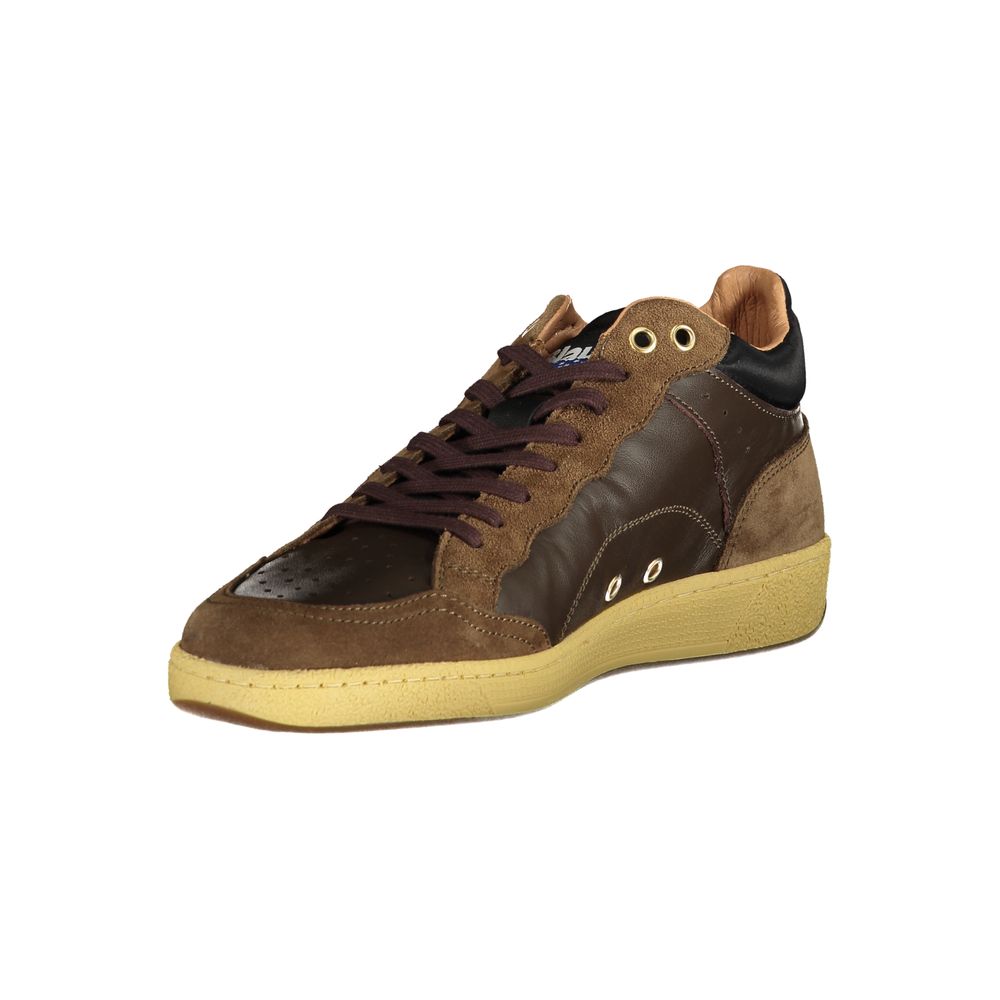 Blauer Baskets Homme En Cuir Marron Avec Semelle Amovible Et Logo Iconique Pour Vie Quotidienne - Apparel & Accessories > Shoes > Sneakers from Blauer