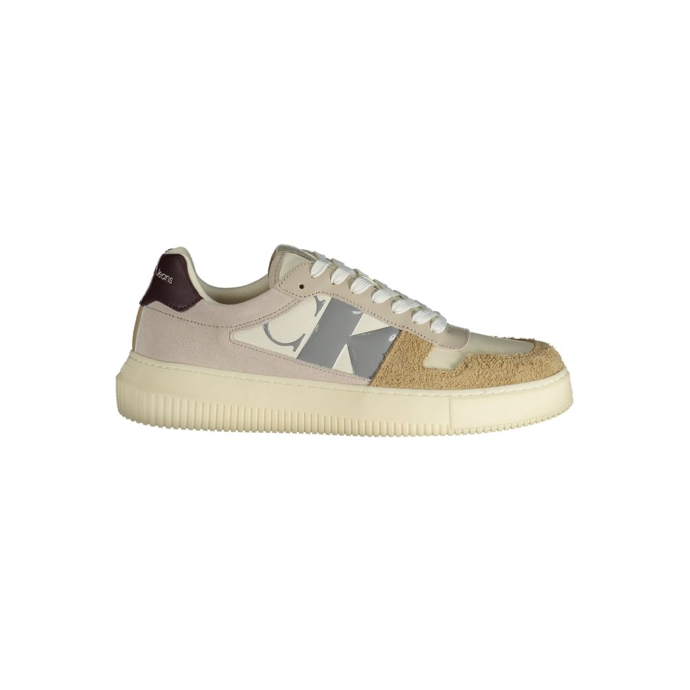 Calvin Klein Baskets Homme Beige Polyester, Semelle Caoutchouc Thermoplastique Recyclé - Apparel & Accessories > Shoes > Sneakers from Calvin Klein